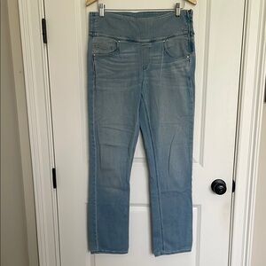 Spanx Women’s The Signature Straight Side Zip Jeans Lightwash 32